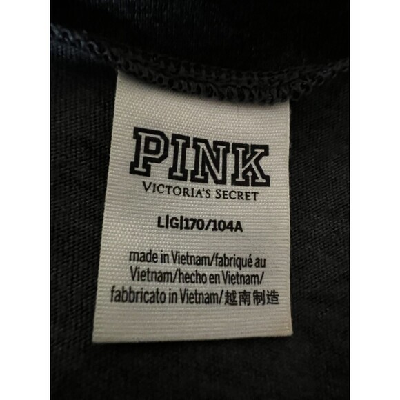 Victorias Secret PINK Long Sleeve Relaxed CAMO Shirt L Rose Gold Letters On Back - Picture 7 of 9